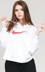 Nike W NSW Icon Clash Fleece Hoodie bílá