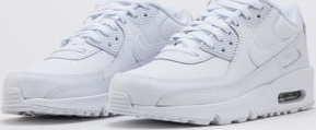 Nike Air Max 90 Leather (GS) white / white - metallic silver