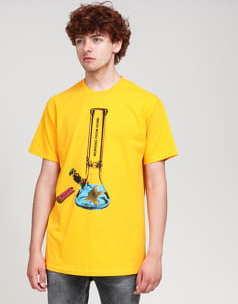 PLEASURES Glass T-Shirt tmavě žluté