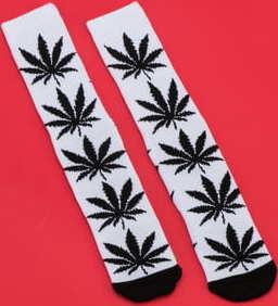 HUF Plantlife Crew Sock bílé / černé