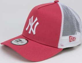 New Era 940 MLB League Essential AF Trucker NY tmavě růžová / bílá