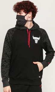 New Era NBA Print Panel Hoody Chcago Bulls černá