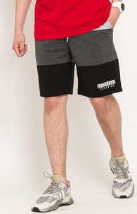 Mass DNM Sweatshorts Zone melange šedé / melange tmavě šedé / černé