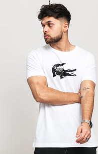 LACOSTE Print Crocodile Tee bílé
