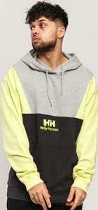 Helly Hansen YU20 Blocked Hoodie melange šedá / tmavě šedá