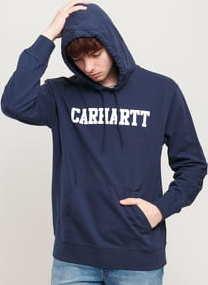 Carhartt WIP Hooded College Sweat tmavě modrá