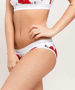 Calvin Klein CK ONE Bikini - Slip bílé / červené / černé