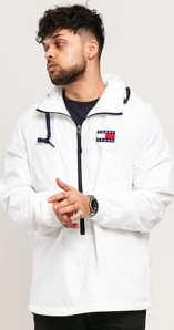 TOMMY JEANS M Contrast Zip Popover Jacket bílá