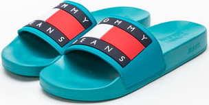 TOMMY JEANS TJ Flag Pool Slide exotic teal