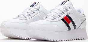 TOMMY JEANS High Cleated Flag Sneaker white