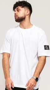 CALVIN KLEIN JEANS M Monogram Sleeve Tee bílé