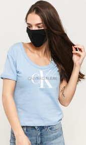CALVIN KLEIN JEANS W Vegetable Dye Monogram Tee světle modré