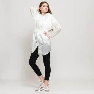 Urban Classics Ladies Transparent ight Parka bílá / neon zelená