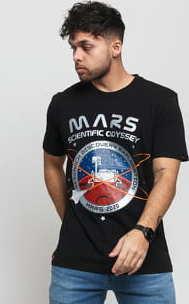 Alpha Industries Mission To Mars Tee černé