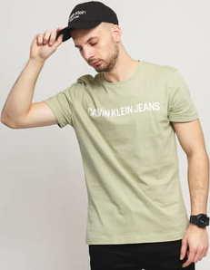 CALVIN KLEIN JEANS M Institutional Logo Tee světle olivové