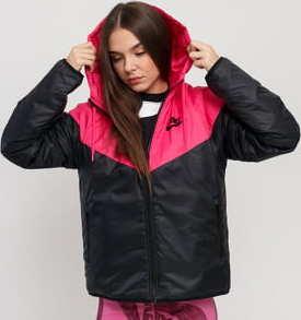 Nike W NSW Synthetic Fill Windrunner Jacket tmavě růžová / černá
