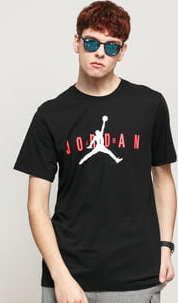 Jordan M J SS CTN Jordan Air Wordmark černé / neon růžové