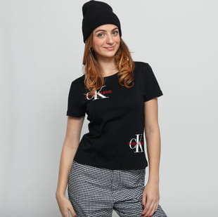 CALVIN KLEIN JEANS Monogram Straight Tee černé