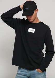 CALVIN KLEIN JEANS Small Institution Regular Crewneck černá