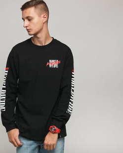 HUF Action Hero Longsleeve Tee černé