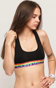 Calvin Klein Unlined Bralette černé / multicolor