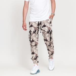 PREACH Cotton Cargo Pants ilitary Camo camo béžové / hnědé / černé / světle mentolové