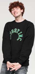 Stüssy Collegiate App. Crew černá