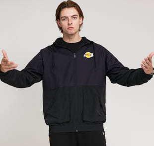 New Era NBA Check Ripstop Windbreaker LA Lakers černá / fialová