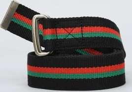 Urban Classics Stripe Belt černý / červený / zelený
