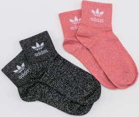 adidas Originals 2Pack Mid Ankle Full-Glitter Sock