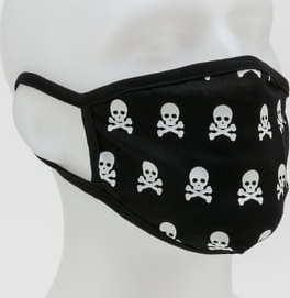 Urban Classics Skull Face Mask 2-Pack černá