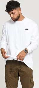 adidas Originals B+F Trefoil LS Tee bílé