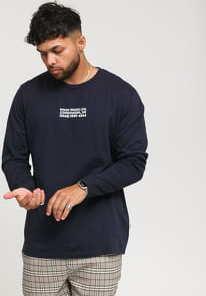 WOOD WOOD Peter LS Tee navy
