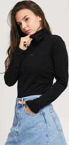 CALVIN KLEIN JEANS W Stripes LS Roll Neck černé