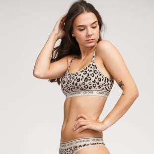 Calvin Klein CK ONE Unlined Bralette béžové / černé / bílé