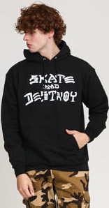 Thrasher Skate And Destroy Hood černá