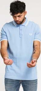 FRED PERRY Twin Tipped Fred Perry Shirt světle modré