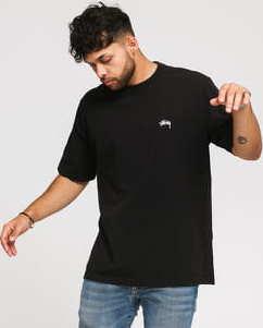 Stüssy Stock Logo S/SL Crew; černé
