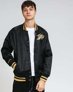 Mitchell & Ness CNY Satin Jacket Philadelphia 76ers černá / zlatá