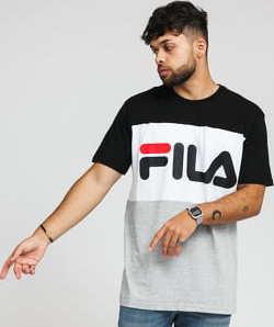 Fila Men Day Tee černé / melange šedé / bílé