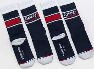TOMMY JEANS TMJ 2Pack Sock navy / bílé / červené