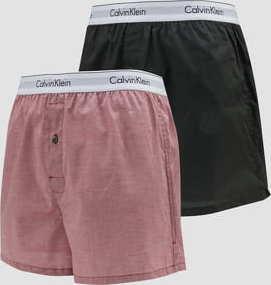 Calvin Klein 2 Pack Slim Fit Boxers tmavě šedé / melange červené