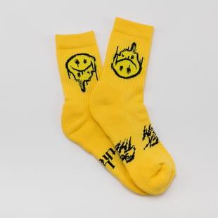 F*CK THEM Smiley Socks žluté