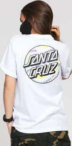 Santa Cruz W Process Dot Tee bílé