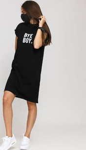 Urban Classics Ladies Bye Boy Extended Shoulder Dress černé