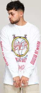 Diamond Supply Co. Diamond X Slayer Reign In Blood LS Tee bílé