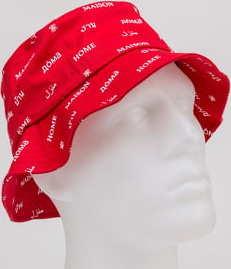 Urban Classics Maison Bucket Hat červený / bílý