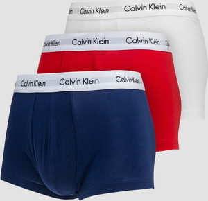 Calvin Klein 3 Pack ow Rise Trunks C/O bílé / červené / navy