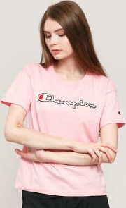 Champion Vintage Script ogo Crew Neck T-hirt růžové
