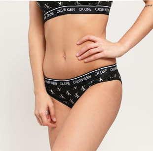 Calvin Klein CK ONE Bikini - Slip černé / bílé